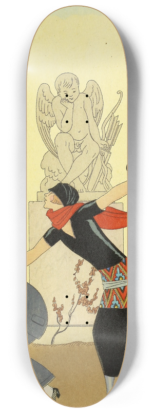 George Barbier - Falbalas et fanfreluches, La Colre 8.25 inch art skate deck