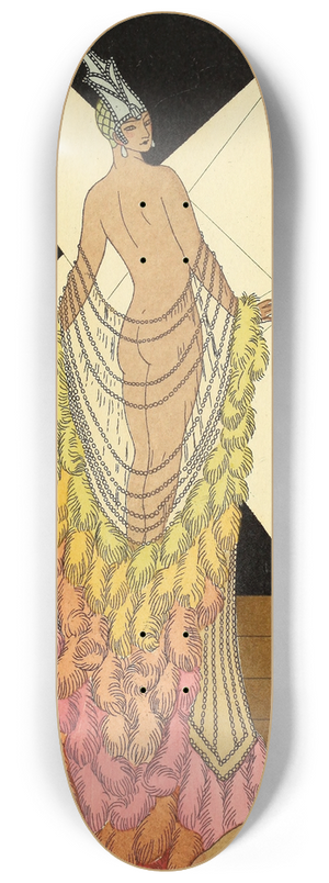 George Barbier - Falbalas et fanfreluches, L Orgueil 8.25 inch art skate deck
