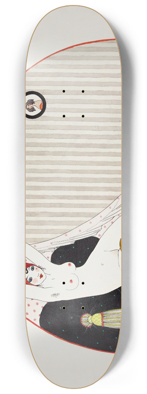 George Barbier - Femme nue sur un divan 8.25 inch art skate deck