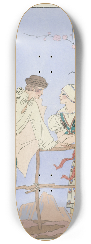 George Barbier - Gentils Propos 8.25 inch art skate deck