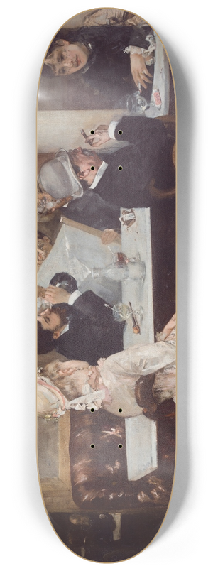 Henri Gervex - Caf Scene In Paris 8.25 inch art skate deck