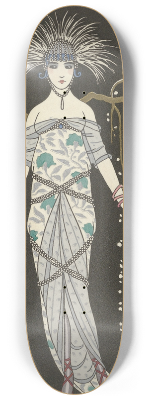 George Barbier - Grande robe du soir 8.25 inch art skate deck