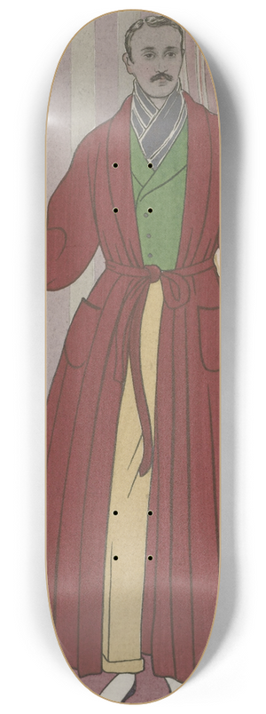 George Barbier - Journal des Dames et des Modes; the Fashion Illustrators. 8.25 inch art skate deck