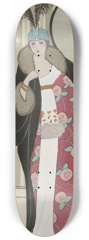 George Barbier - Journal des Dames et des Modes; the Fashion Illustrators 8.25 inch art skate deck