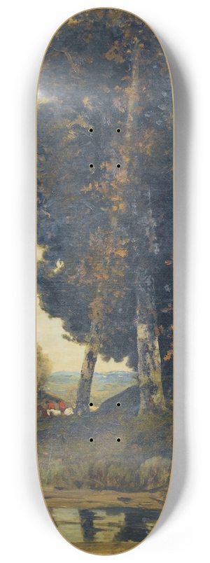 Henri-Joseph Harpignies - Scne de chasse  courre 8.25 inch art skate deck