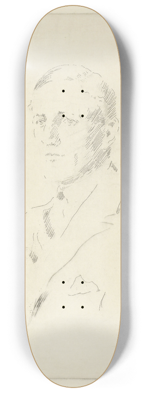 Henrik Lund - Mannsportrett 5 8.25 inch art skate deck