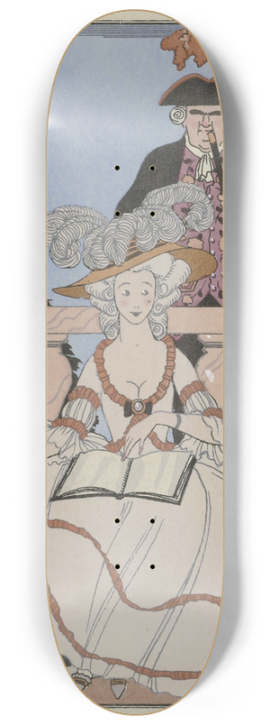George Barbier - La Leon bien apprise 8.25 inch art skate deck