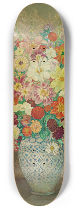 Henri Lebasque - Composition Florale Aux Dahlias 8.25 inch art skate deck