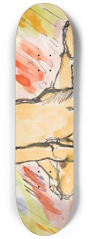 Henri Lebasque - Nu assis 8.25 inch art skate deck