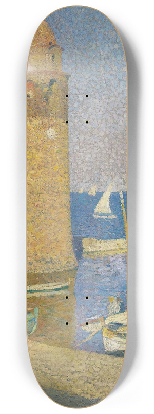 Henri Martin - La Tour De Collioure, Lever De Lune 8.25 inch art skate deck