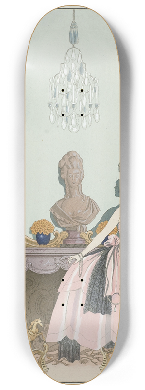 George Barbier - Mademoiselle Sorel en grand habit 8.25 inch art skate deck