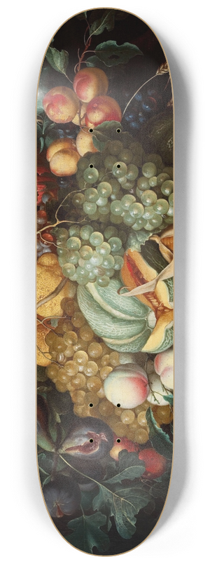 Alexander Coosemans - Still life with fruits and corn 8.25 inch art skate deck