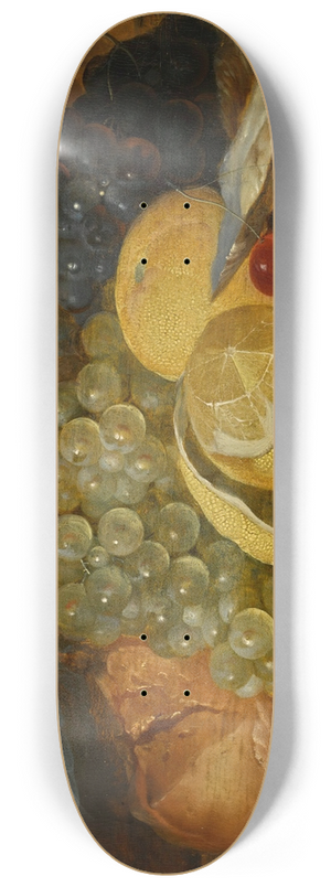 Alexander Coosemans - Still life with lemons, oysters and cherries 8.25 inch art skate deck