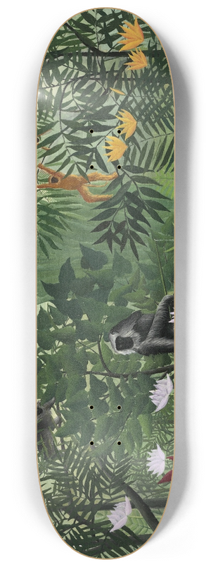Henri Rousseau - Tropical Forest with Monkeys 8.25 inch art skate deck