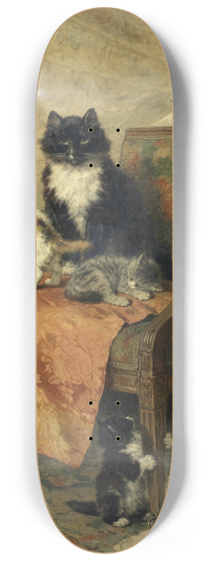 Henritte Ronner-Knip - Kittens At Play 8.25 inch art skate deck