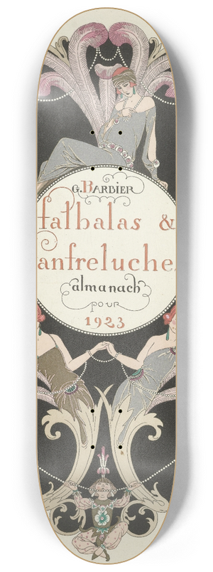 George Barbier - The Fashion Magazine as Temptress 8.25 inch art skate deck