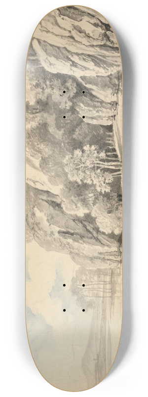 George Barret - River Bank With High Rocks 8.25 inch art skate deck George Barret - River Bank With High Rocks 8.25 inch art skate deck