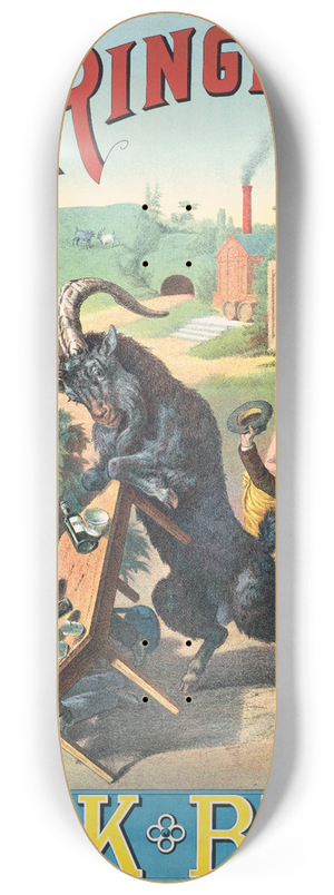 Henry Jerome Schile - Geo. Ringler & Co., Bock Beer 8.25 inch art skate deck