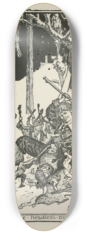 Henry Justice Ford - Hans fights the Headless Dwarfs 8.25 inch art skate deck