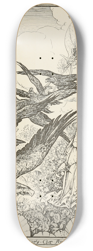 Henry Justice Ford - The Fairy-car arrives 8.25 inch art skate deck