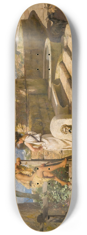 Henryk Siemiradzki - CONVERSATION BY THE SPRING 8.25 inch art skate deck