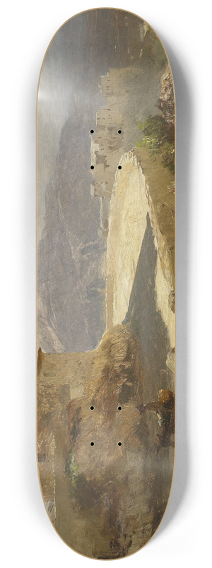 Henryk Siemiradzki - Italian landscape with a donkey 8.25 inch art skate deck