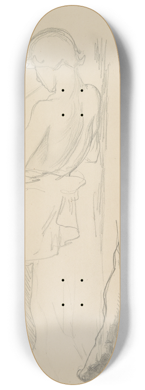 Henryk Siemiradzki - szkice postaci chopca do obrazu U rda (1898) 8.25 inch art skate deck