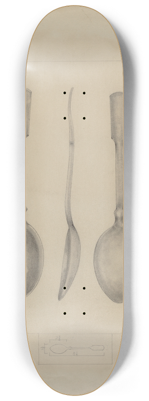 Henry Meyers - Pewter Spoon 8.25 inch art skate deck