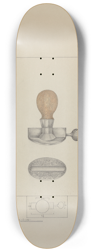 Henry Meyers - Pewter Stamp 8.25 inch art skate deck