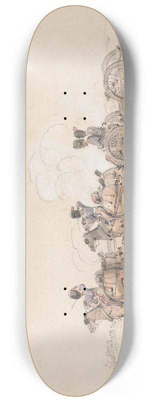 George Bryant Campion - Royal Horse Artillery at the Gallop 8.25 inch art skate deck