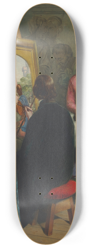 Henry Nelson O'Neil - The Two Extremes  the Pre-Raphaelite 8.25 inch art skate deck