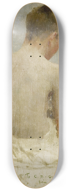 Henry Scott Tuke - Back Of A Boy Bather 8.25 inch art skate deck