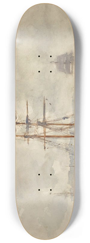 Henry Scott Tuke - Sailing Ships At Anchor 8.25 inch art skate deck