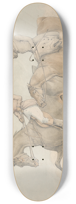 Henry Thomas Alken - A Gentleman Riding With a Groom, and Coversing 8.25 inch art skate deck