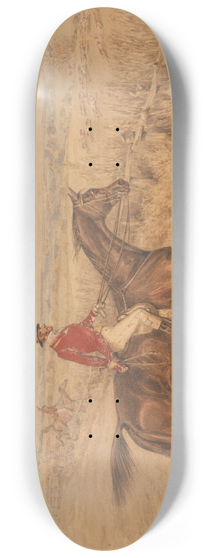 Henry Thomas Alken - Charging an Ox Fence 8.25 inch art skate deck