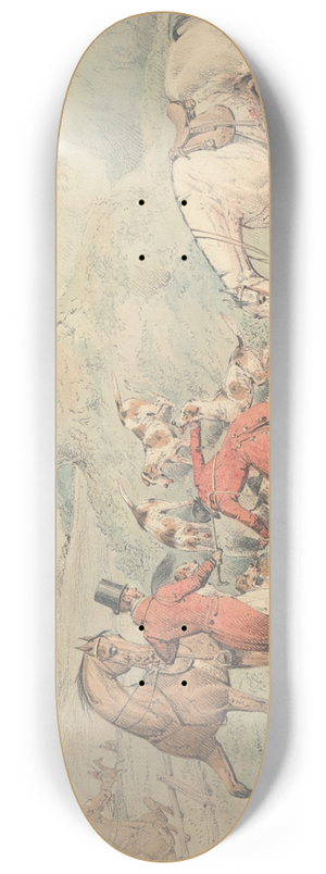Henry Thomas Alken - Foxhunting; Gone to Ground 8.25 inch art skate deck