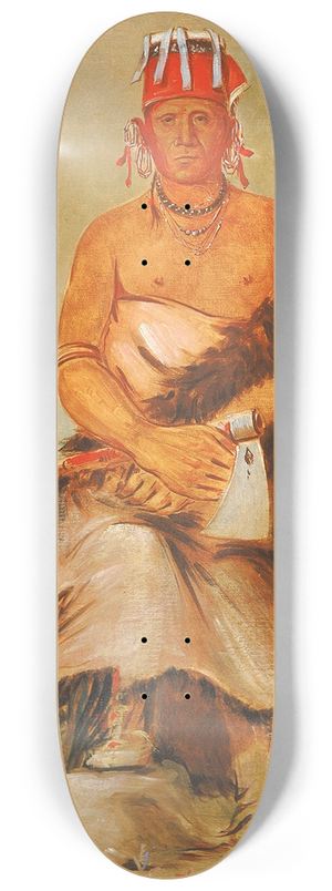 George Catlin - Ah-Sha-La-Cots-Ah, Mole In The Forehead, Chief of The Republican Pawnee 8.25 inch art skate deck George Catlin - Ah-Sha-La-Cots-Ah, Mole In The Forehead, Chief of The Republican Pawnee 8.25 inch art skate deck