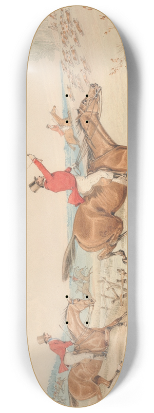 Henry Thomas Alken - Jumping a Low Rail and a Brook 8.25 inch art skate deck