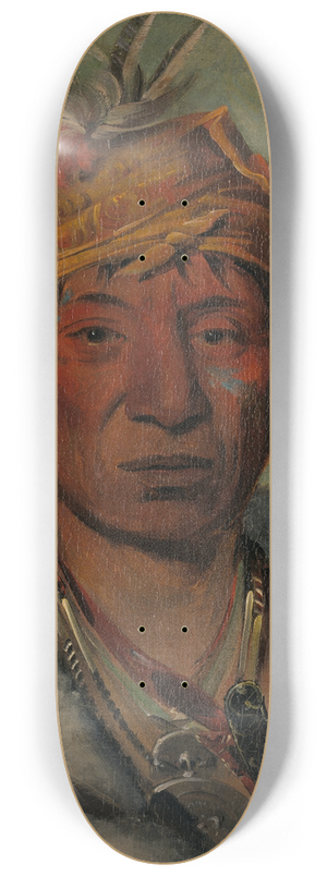 George Catlin - Ah-Yaw-Ne-Tak-Or-Ron, a Warrior 8.25 inch art skate deck George Catlin - Ah-Yaw-Ne-Tak-Or-Ron, a Warrior 8.25 inch art skate deck