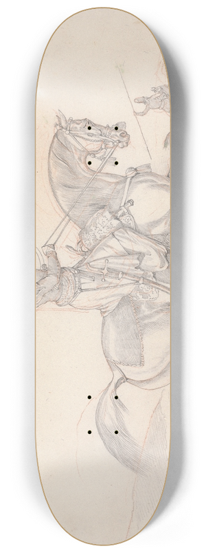 Henry Thomas Alken - Scraps, no. 34: Mounted Mameluke Pointing a Pistol 8.25 inch art skate deck