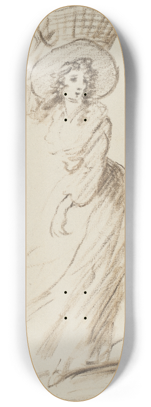 Henry William Bunbury - A Laundry Maid 8.25 inch art skate deck