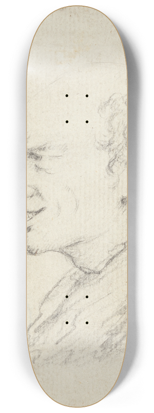 Henry William Bunbury - A Leering Man 8.25 inch art skate deck