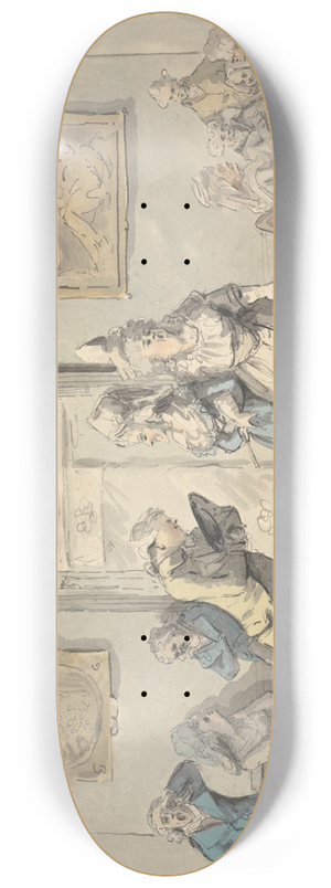 Henry William Bunbury - A Soiree 8.25 inch art skate deck