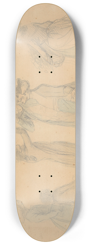 Henry William Bunbury - The Balloon 8.25 inch art skate deck