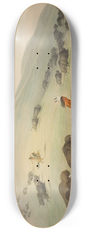 George Catlin - Buffalo Hunt, Horseback 8.25 inch art skate deck George Catlin - Buffalo Hunt, Horseback 8.25 inch art skate deck