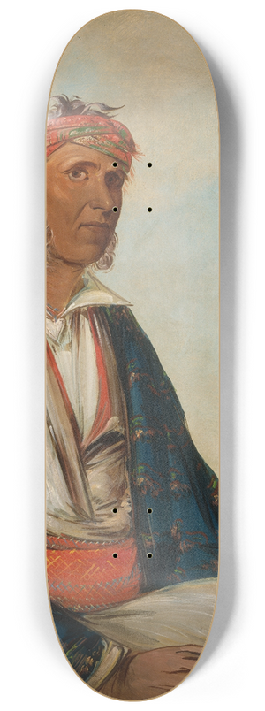 George Catlin - Cl-Lee, a Band Chief 8.25 inch art skate deck George Catlin - Cl-Lee, a Band Chief 8.25 inch art skate deck