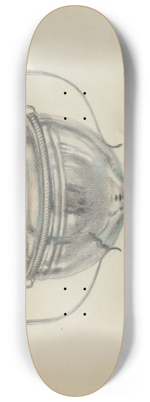 Herbert Russin - Silver Sugar Bowl 8.25 inch art skate deck