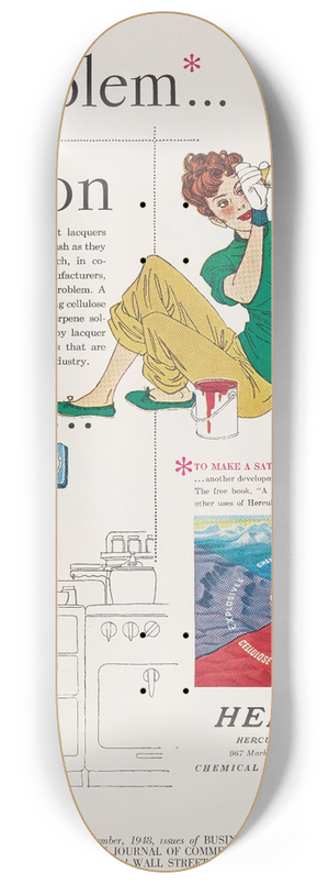 Hercules Incorporated - Advertisement for Hercules Naval Stores Products 8.25 inch art skate deck