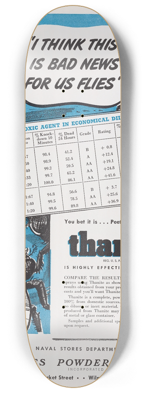 Hercules Incorporated - Advertisement for Hercules Thanite 8.25 inch art skate deck