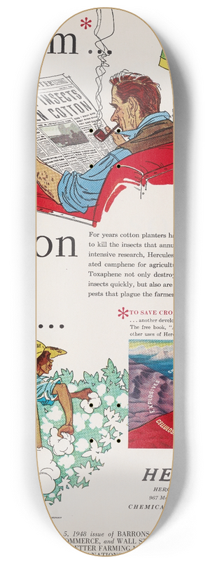 Hercules Incorporated - Advertisement for Hercules Toxaphene 8.25 inch art skate deck
